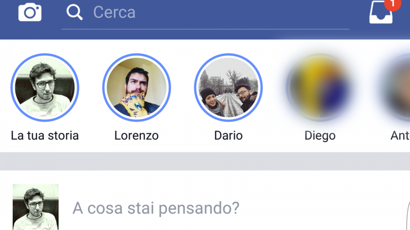Storie di Facebook: esordio non proprio rassicurante