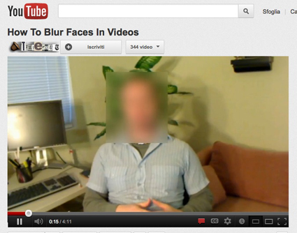 Sfocare i video su Youtube